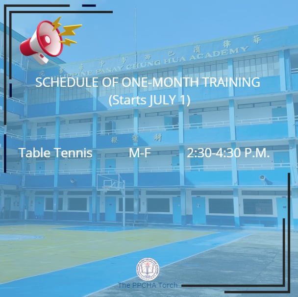 Table Tennis Training Schedule