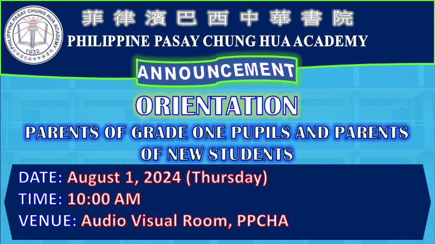 Parents’ Orientation (August 01, 2024)