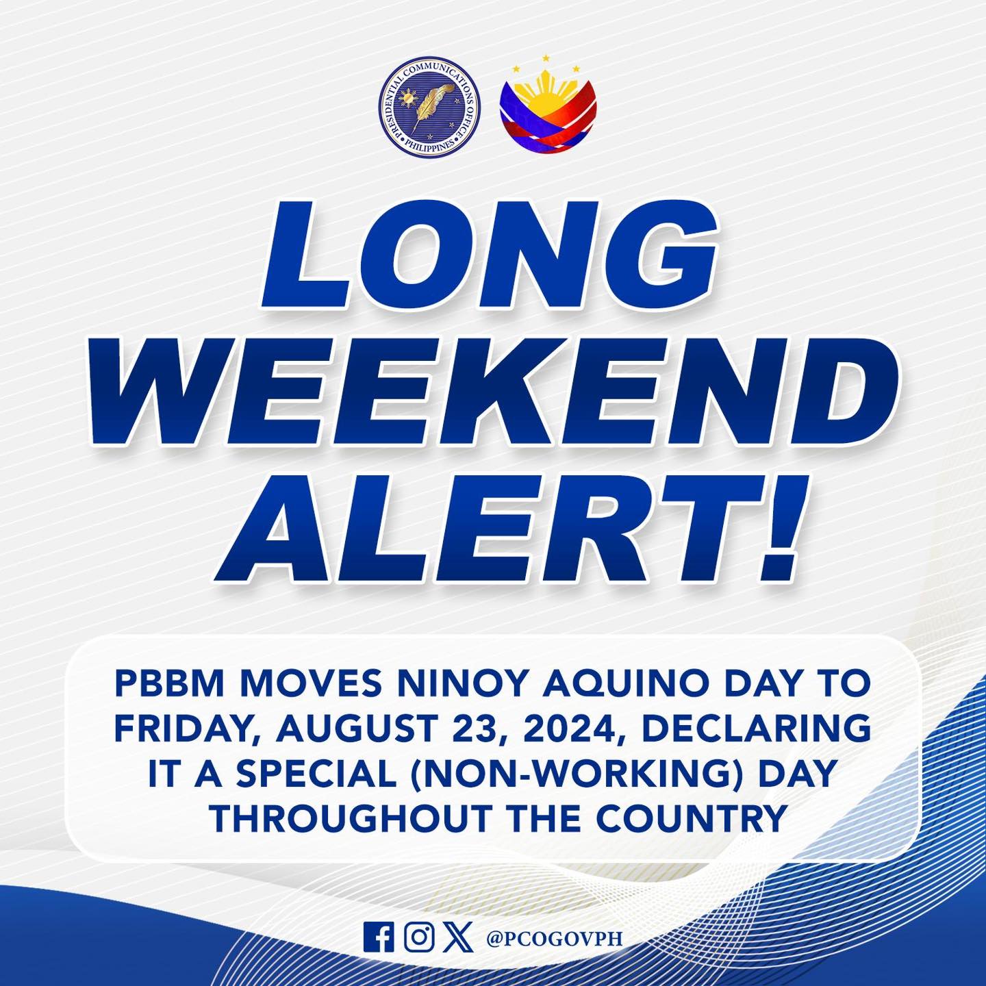 Long Weekend Alert!