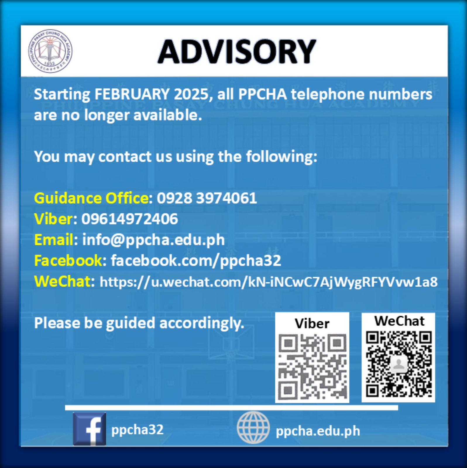 PPCHA Contact Numbers